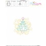 Christmas Tree Filigree Embroidery Design