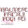 Balinese Family Embroidery Font Set-1