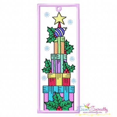 Christmas Bookmark Gifts ITH Embroidery Design