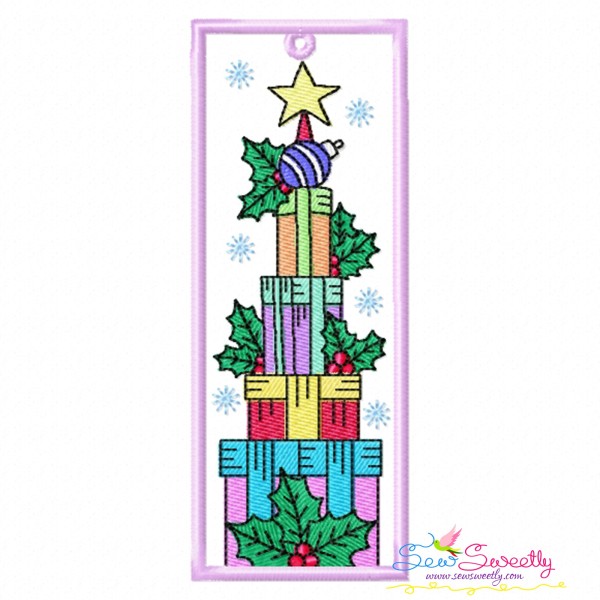 Christmas Bookmark Gifts ITH Embroidery Design