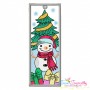 Christmas Bookmark Snowman With Tree ITH Embroidery Design