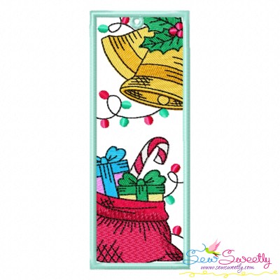 Christmas Bookmark Bells ITH Embroidery Design