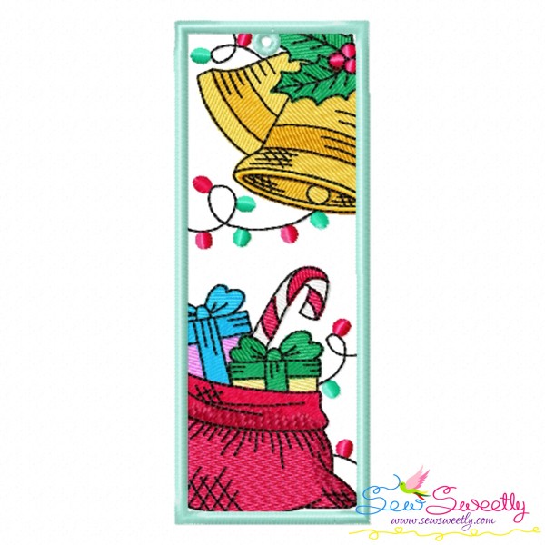 Christmas Bookmark Bells ITH Embroidery Design
