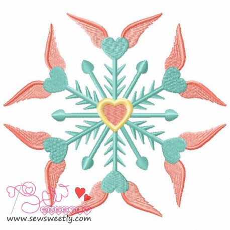 Angel Snowflake Embroidery Design Pattern-1