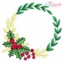 Christmas Wreath-7 Machine Embroidery Design