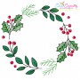 Christmas Wreath-6 Machine Embroidery Design