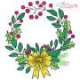 Christmas Wreath-3 Machine Embroidery Design
