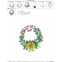 Christmas Wreath-3 Machine Embroidery Design