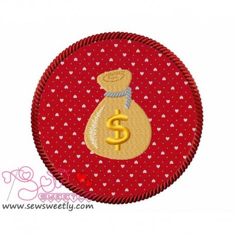Money Bag Applique Design Pattern-1