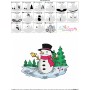 Christmas Snowman Winter Scene-10 Embroidery Design