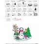 Christmas Snowman Winter Scene-5 Embroidery Design