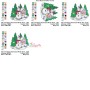 Christmas Snowman Winter Scene-4 Embroidery Design