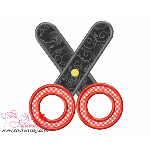 Scissor-3 Applique Design Pattern-1