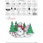 Christmas Snowman Winter Scene-1 Embroidery Design