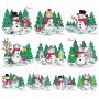 Christmas Snowman Winter Scene Machine Embroidery Design Bundle