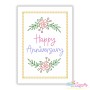 Cardstock Embroidery Design Pattern | Happy Anniversary Flowers