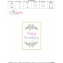 Cardstock Embroidery Design Pattern | Happy Anniversary Flowers