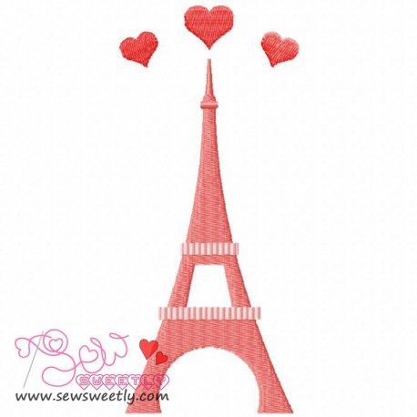 Paris Love Embroidery Design Pattern-1