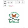 Be Fearless Be Strong Be Brave Motivational Quote Embroidery Design