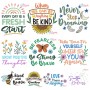 Motivational Quotes Machine Embroidery Design Bundle