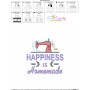 Happiness is Homemade Lettering Embroidery Design