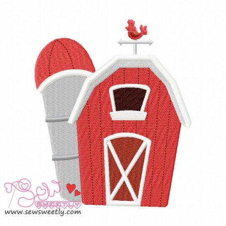 Farm House Embroidery Design Pattern-1