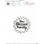 One Blessed Family Lettering Embroidery Design
