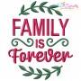 Family is Forever Lettering Embroidery Design
