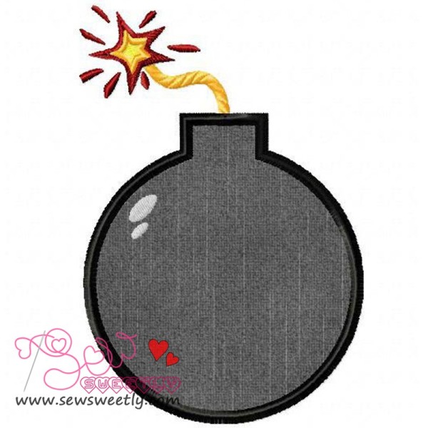 Exploding Bomb Applique Design Pattern-1