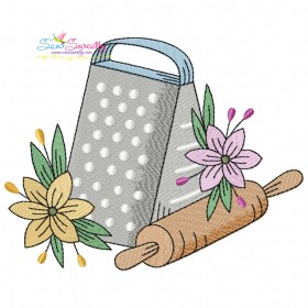 Floral Kitchen - 8 Machine Embroidery Design