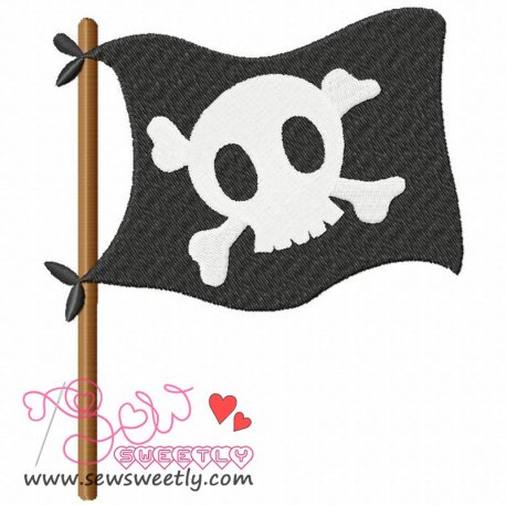 Pirate Flag Embroidery Design Pattern-1
