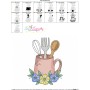 Floral Kitchen-5 Embroidery Design Pattern