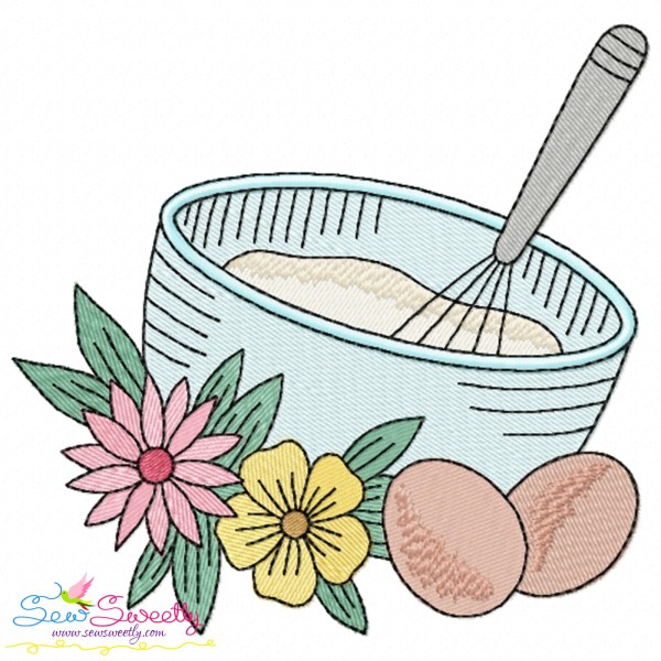 Floral Kitchen-4 Embroidery Design Pattern