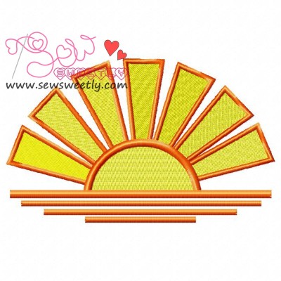Sunset-1 Embroidery Design Pattern-1