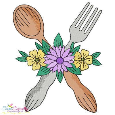 Floral Kitchen-3 Embroidery Design Pattern