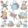 Floral Kitchen Machine Embroidery Design Bundle