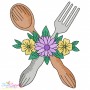 Floral Kitchen Machine Embroidery Design Bundle