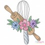 Floral Kitchen Machine Embroidery Design Bundle