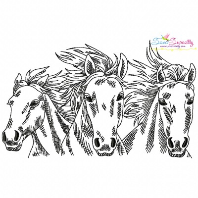 Quick Stitch Horse - 10 Embroidery Design
