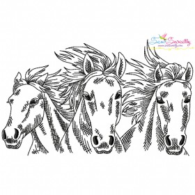 Quick Stitch Horse - 10 Machine Embroidery Design