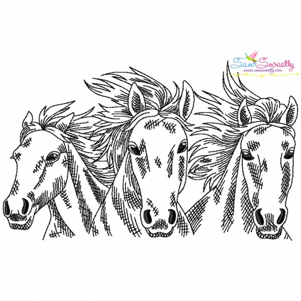 Quick Stitch Horse - 10 Embroidery Design