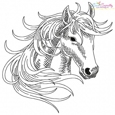 Quick Stitch Horse - 5 Embroidery Design