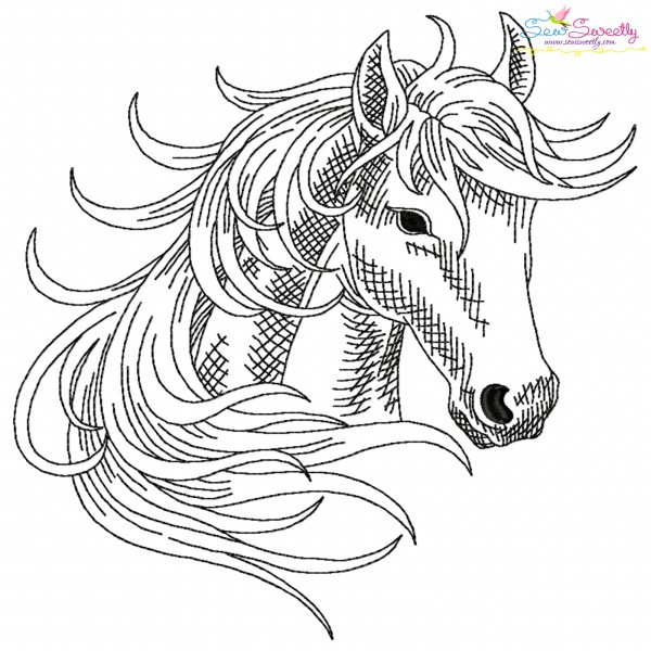 Quick Stitch Horse - 5 Embroidery Design