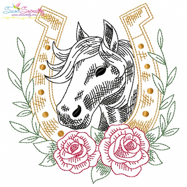 Quick Stitch Horse - 6 Embroidery Design