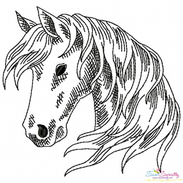 Quick Stitch Horse - 2 Embroidery Design
