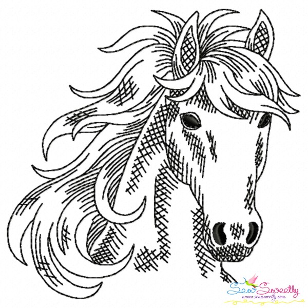 Quick Stitch Horse - 3 Embroidery Design