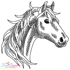 Free Quick Stitch Horse - 1 Machine Embroidery Design