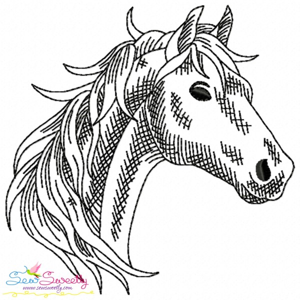 Quick Stitch Horse - 1 Embroidery Design
