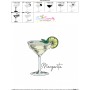 Margarita Cocktail Embroidery Design