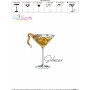 Sidecar Cocktail Machine Embroidery Design